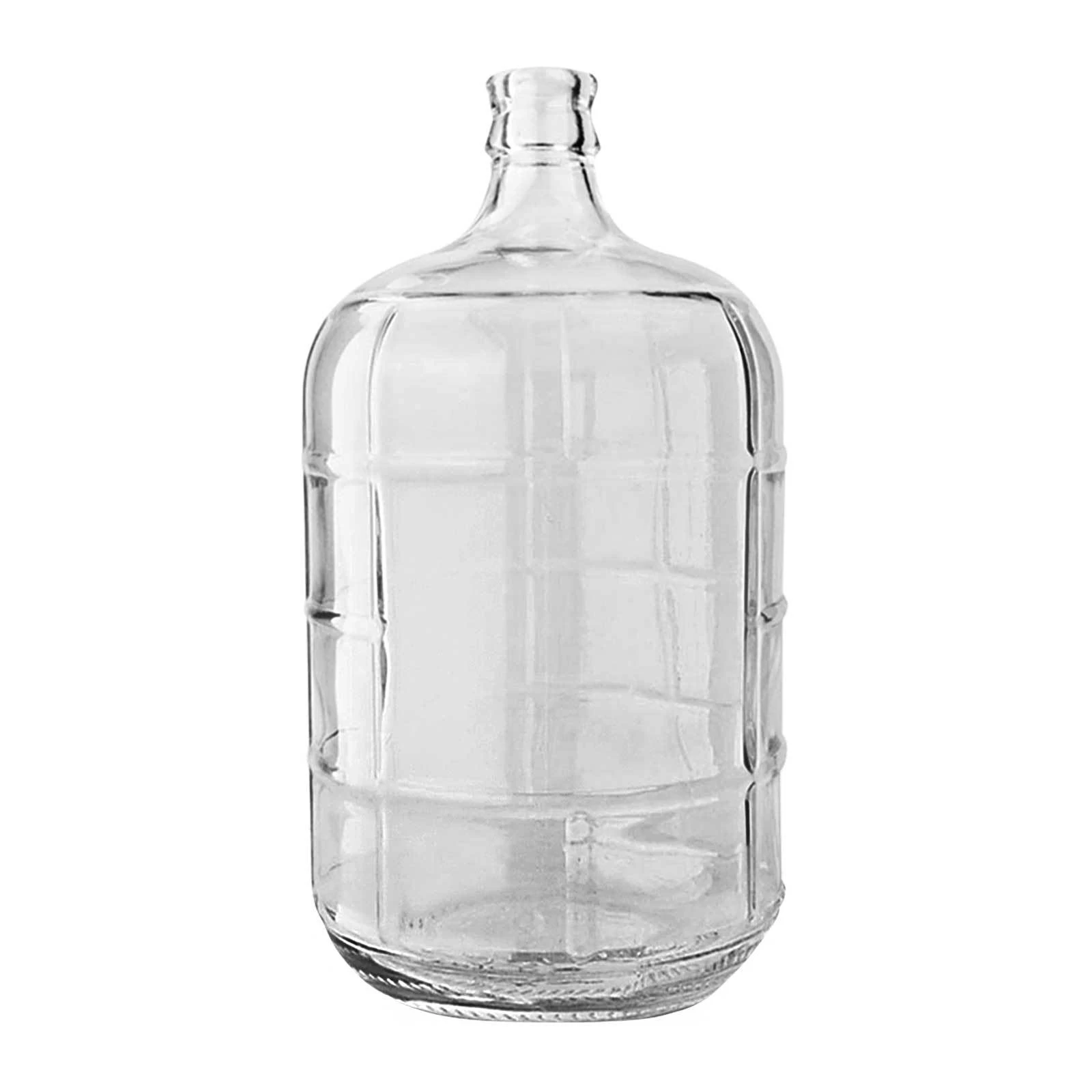 Glass Bottle, Carboy Bottle, With Crown Top Cap, Geo