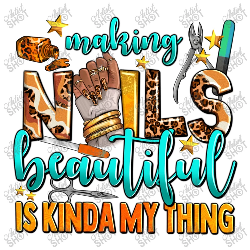 Making Nails Beautiful Is Kinda My Thing Stainless Steel Water Bottle - Image 3