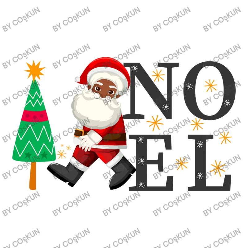 Black Santa Claus 3 Stainless Steel Water Bottle - Image 3