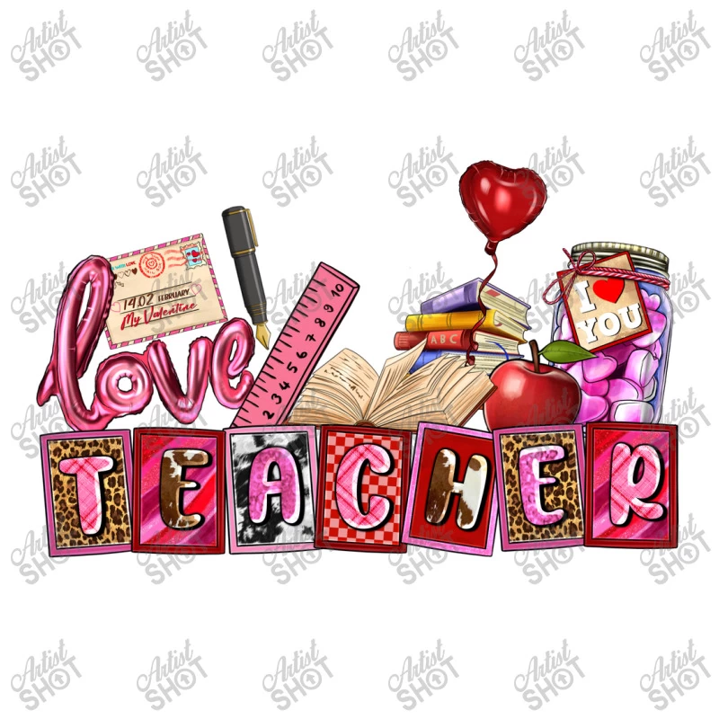 Valentines Day Teacher Stainless Steel Water Bottle - Image 3