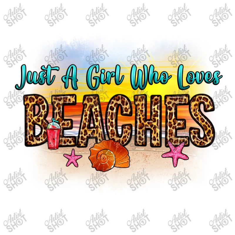 Just A Girl Who Loves Beaches Stainless Steel Water Bottle - Image 3