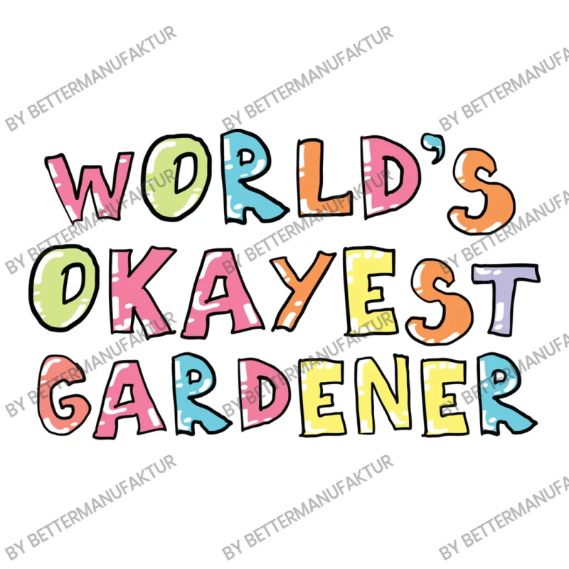 World S Okayest Gardener Gift Idea Stainless Steel Water Bottle - Image 3