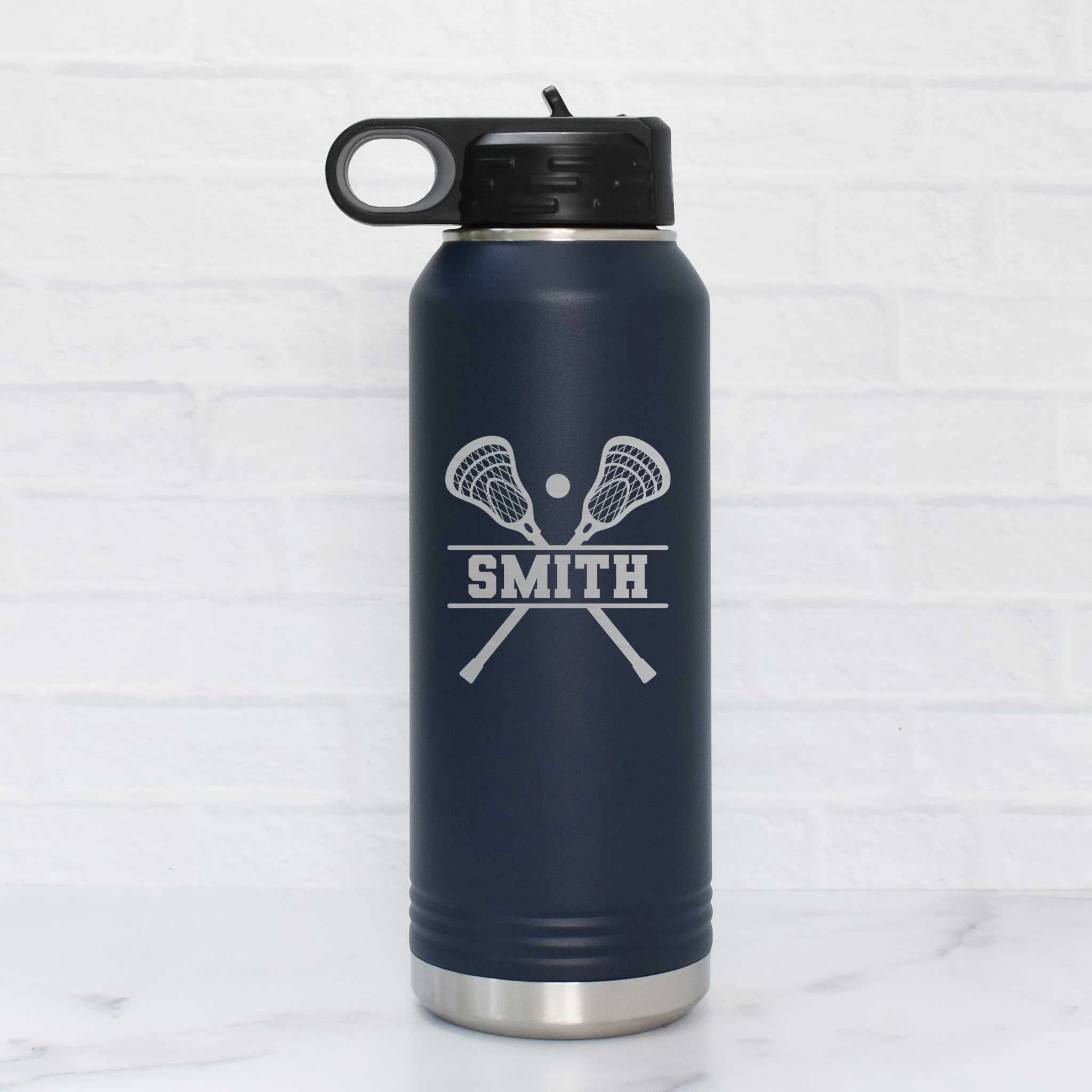 Personalized Lacrosse Water Bottle With Name