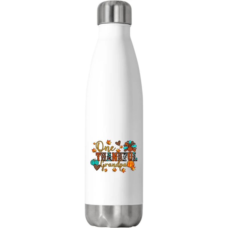 One Thankful Grandpa Stainless Steel Water Bottle