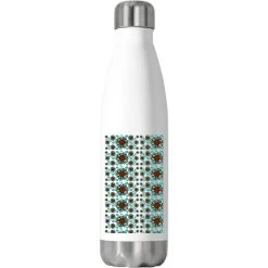 Cowhide Leopard Sunflower Gemstone Stainless Steel Water Bottle