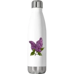 Purple Lilac Flower Stainless Steel Water Bottle