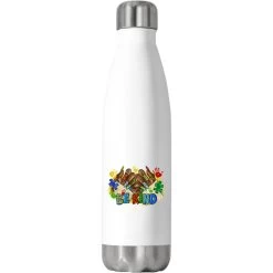 Austism Be Kind Nails Stainless Steel Water Bottle