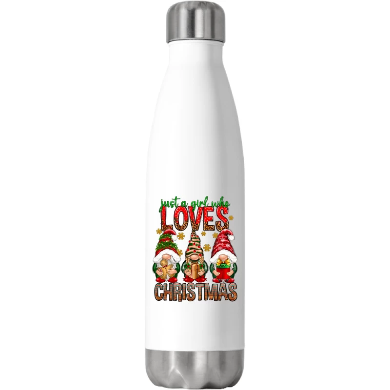 Just A Girl Who Loves Christmas Stainless Steel Water Bottle