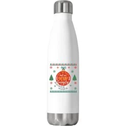 Crm23112206 Deck The Halls & Not Your Family Fa La Stainless Steel Water Bottle