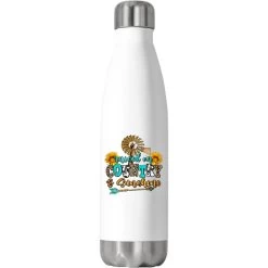 Raised On Country And Sunshine Stainless Steel Water Bottle