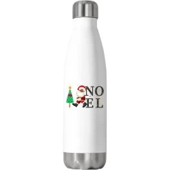 Black Santa Claus 3 Stainless Steel Water Bottle