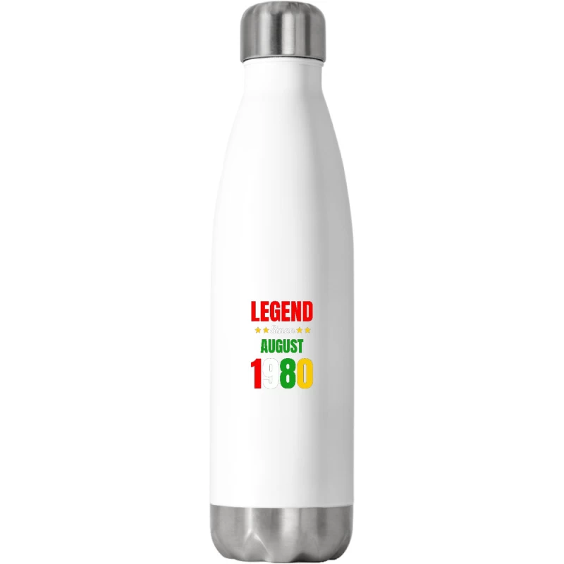 Legend Since August 1980 Funny Stainless Steel Water Bottle