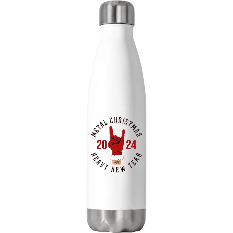 Metal Christmas Heavy New Year Stainless Steel Water Bottle