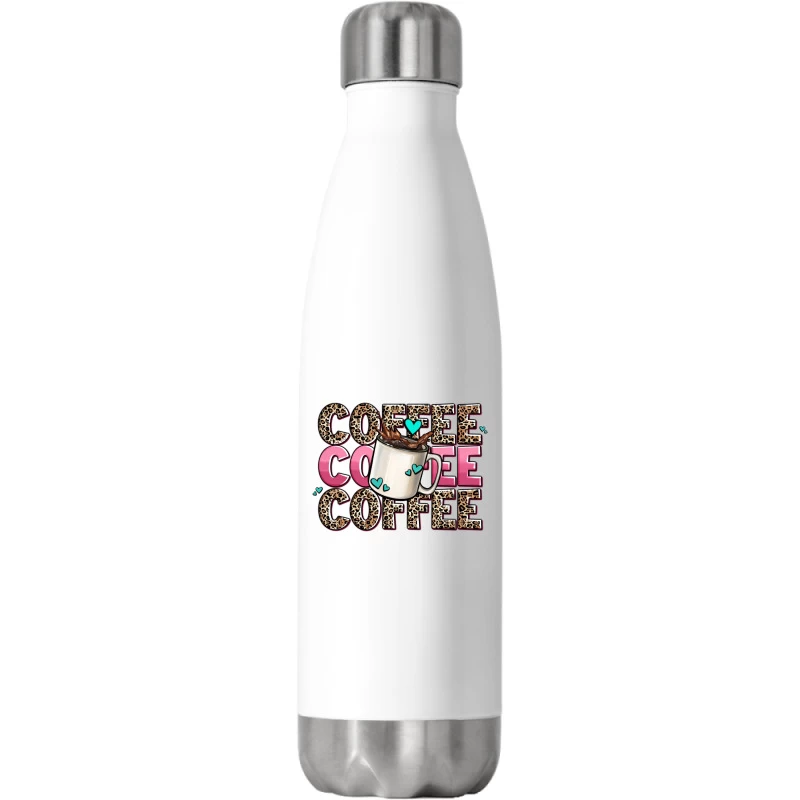 Coffee Coffee Coffee Stainless Steel Water Bottle