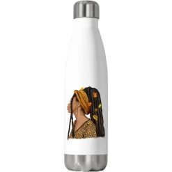 Fall Afro Woman Stainless Steel Water Bottle