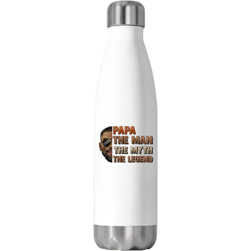 Papa The Man Myth Legend Stainless Steel Water Bottle
