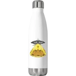 Egyptian Pyramids Alien Abduction Ankh Ufo Stainless Steel Water Bottle