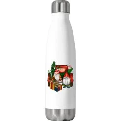 Christmas Truck And Gnome Stainless Steel Water Bottle