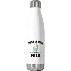 Funny Milk Stainless Steel Water Bottle