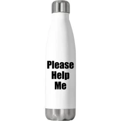 Please Help Me Stainless Steel Water Bottle
