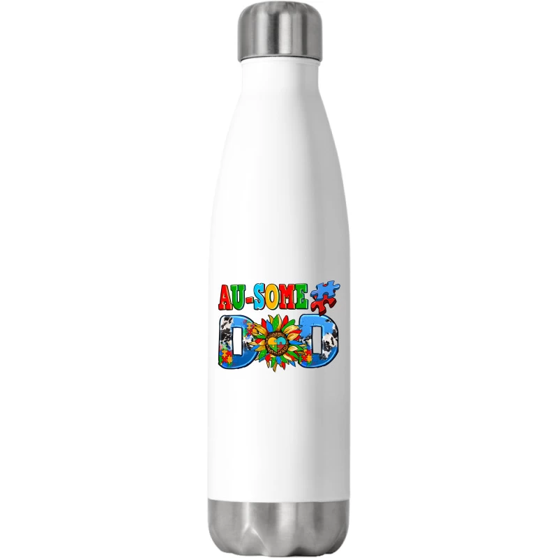 Ausome Autism Dad Stainless Steel Water Bottle
