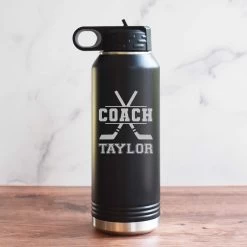 Personalized Coach Water Bottle - Hockey