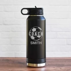 Personalized Coach Water Bottle - Soccer