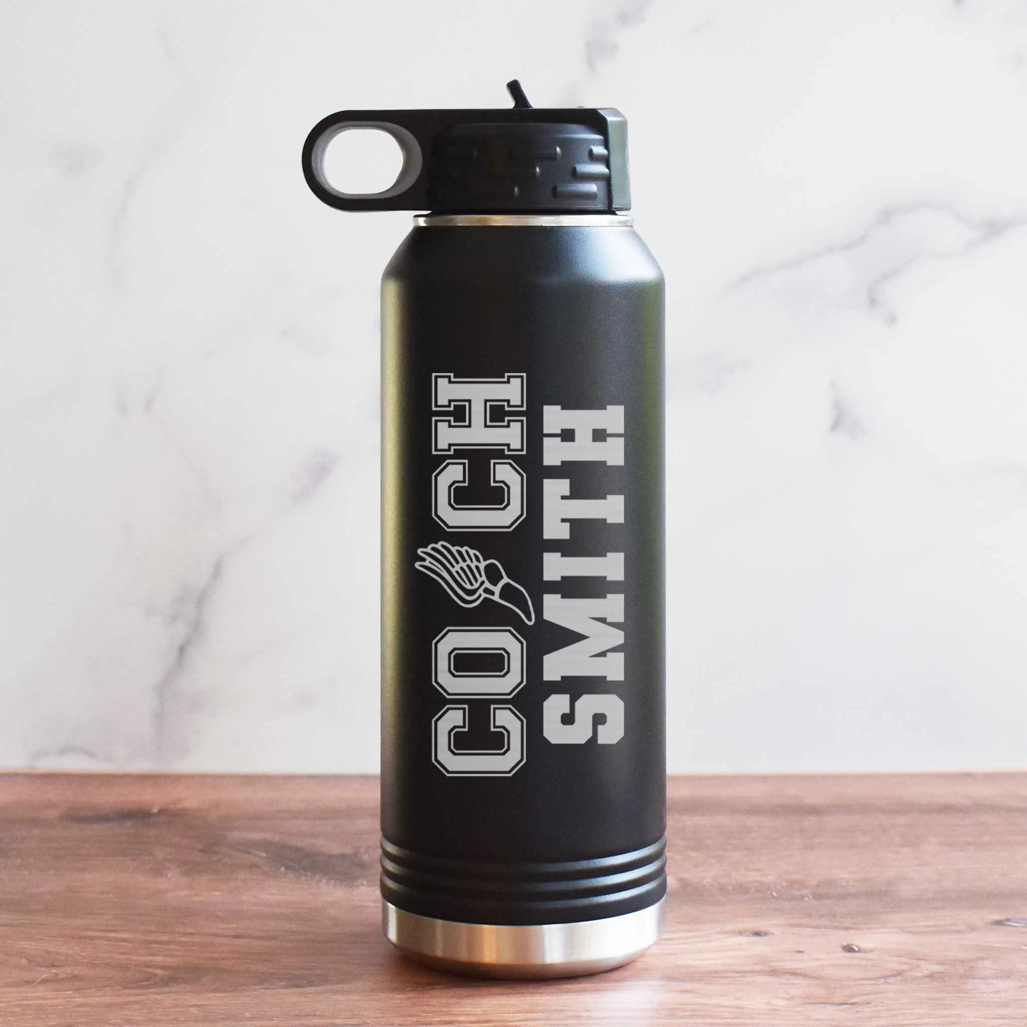 Personalized Coach Water Bottle - Track And Field