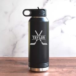 Personalized Hockey Water Bottle With Name