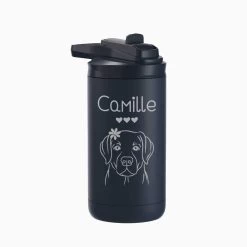 Personalized Kids Water Bottle 12 Oz - Labrador Dog Theme