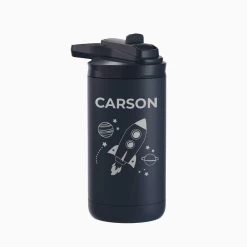 Personalized Kids Water Bottle 12 Oz - Space Theme