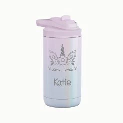 Personalized Kids Water Bottle 12 Oz - Unicorn