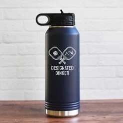 Personalized Pickleball Water Bottle - Designated Dinker