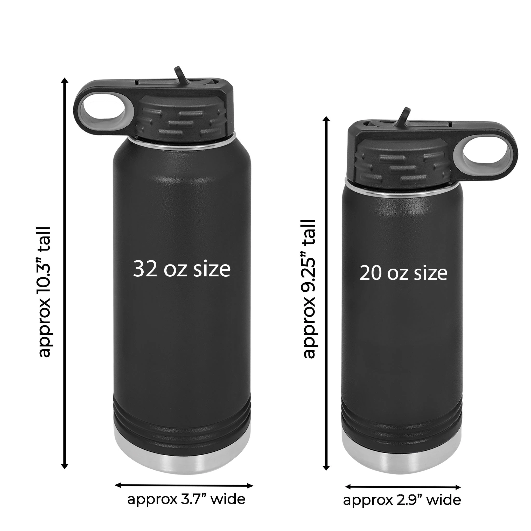 Personalized Soccer Coach Water Bottle - Heart - Image 3