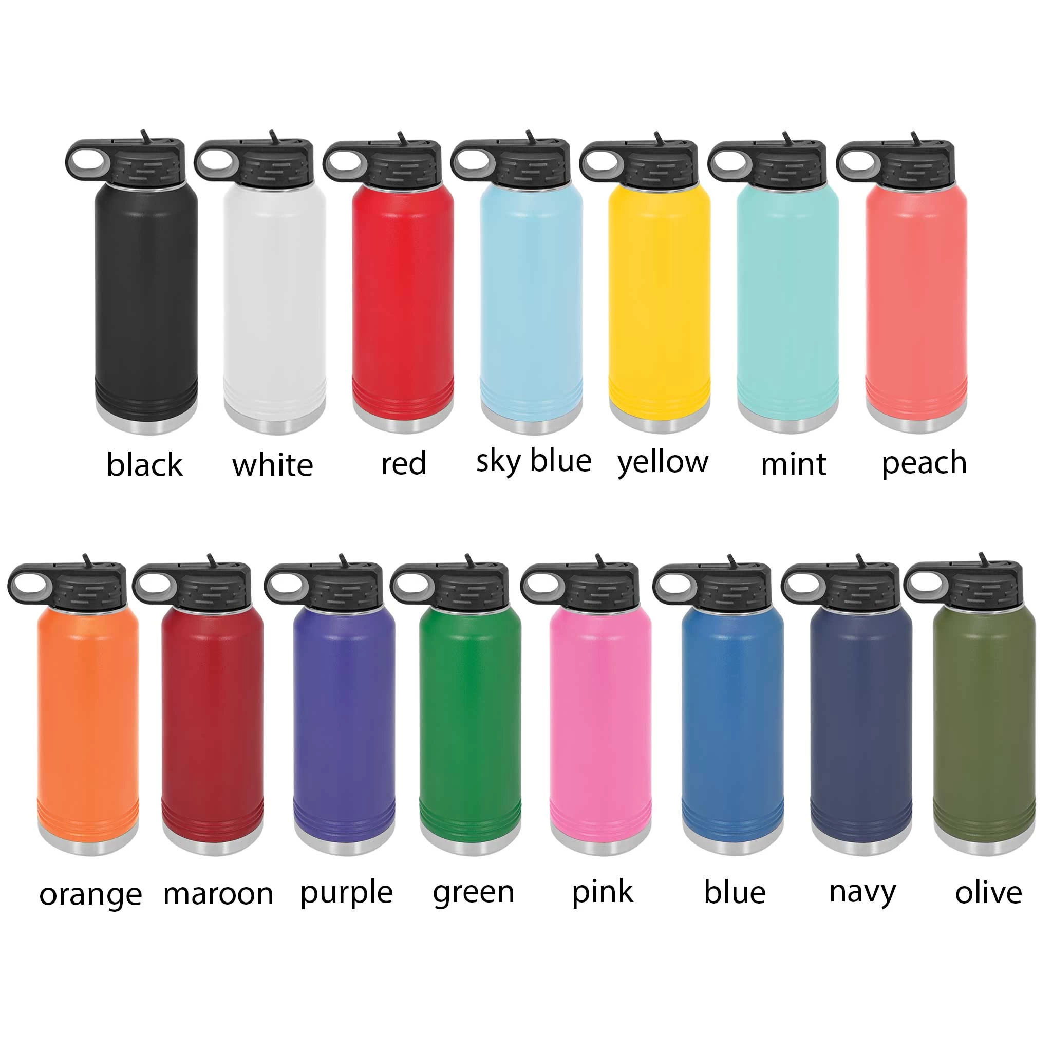 Personalized Soccer Water Bottle With Name & Heart - Image 2