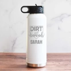 Personalized Softball Water Bottle With Name - Dirt And Diamonds