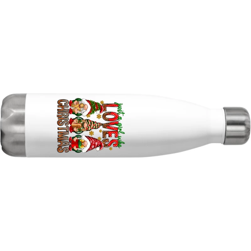 Just A Girl Who Loves Christmas Stainless Steel Water Bottle - Image 2