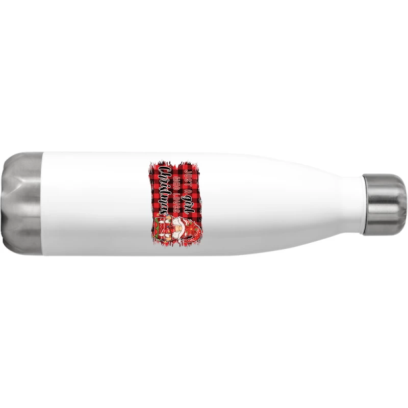 Just A Girl Who Loves Christmas Sublim Stainless Steel Water Bottle - Image 2
