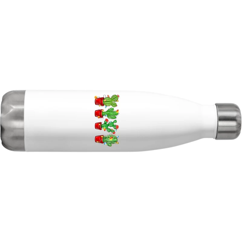 Christmas Cactuses Stainless Steel Water Bottle - Image 2