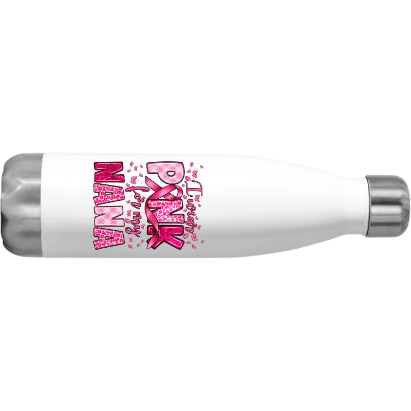 I Wear Pink For My Nana Stainless Steel Water Bottle - Image 2