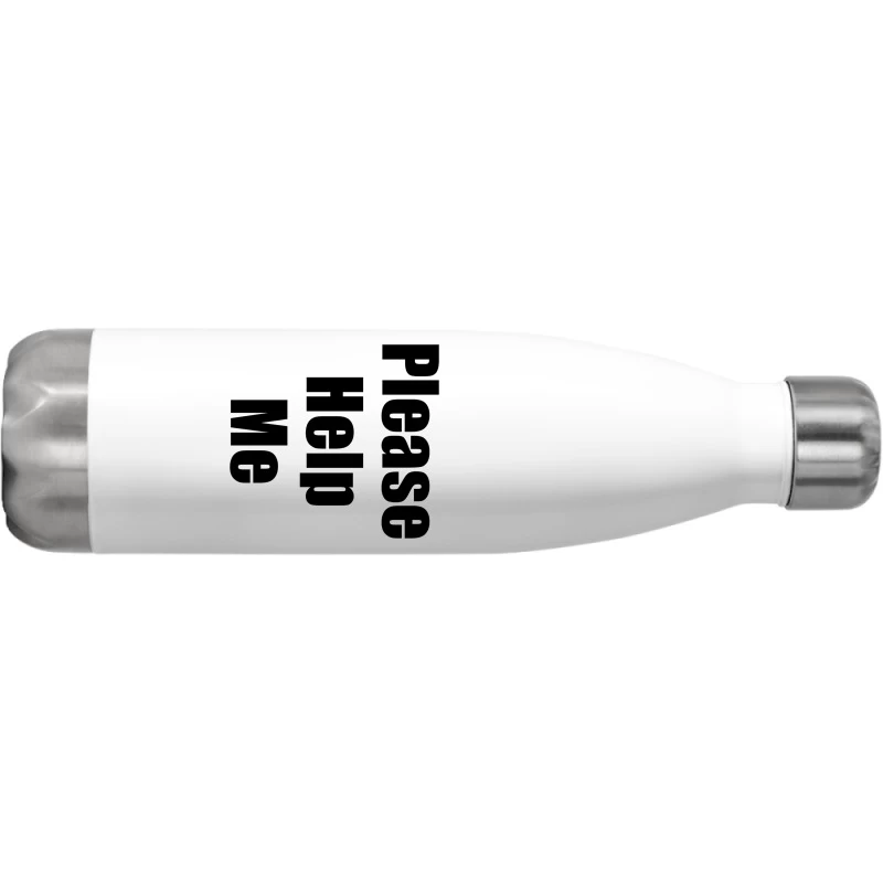 Please Help Me Stainless Steel Water Bottle - Image 2