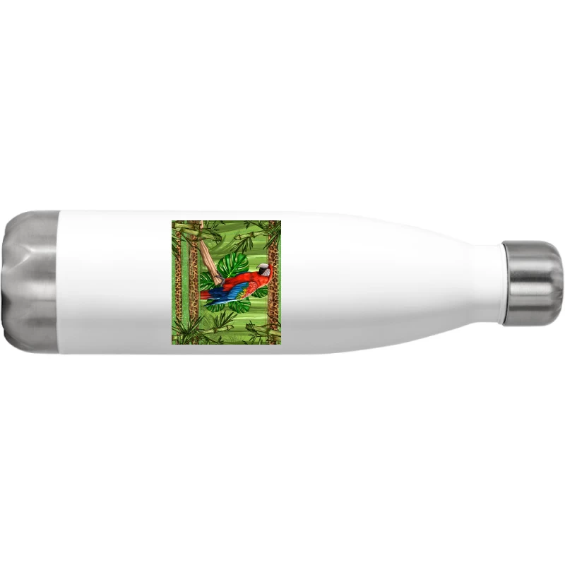 Western Macaw Parrot Stainless Steel Water Bottle - Image 2